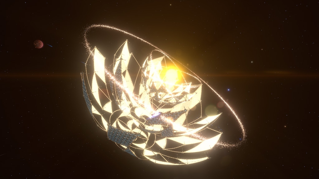 The Lizardian Dyson Sphere — a star-encircling megastructure and testament to a Type 2 civilisation's mastery over energy itself.